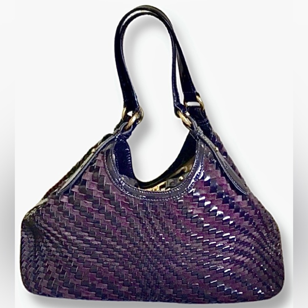 Cole Haan Aubergine Genevieve Limited Editio Triangle Bag